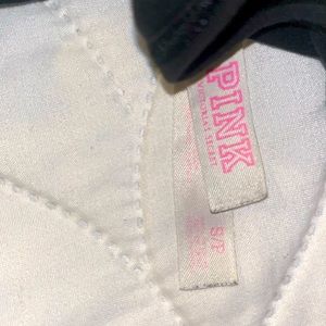 Victoria’s Secret pink nation, black-and-white sports bra